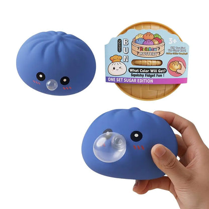 Rainbow Dumpling Squishes Stress Ball Reusable Low Rebound Decompression Toy Soft Dough Ball for Adults & Kids