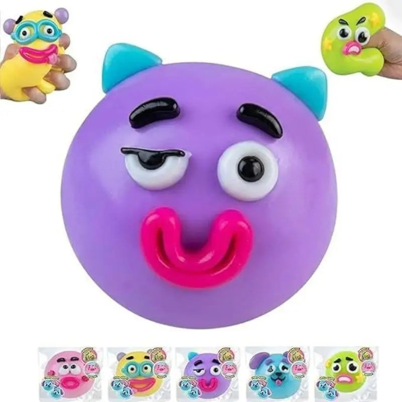 New-1Pcs Soft Moldable Cute Slow Rise Squeeze Toys New Smushers Curiosities Dog Face Swap Toy Relaxing Sensory