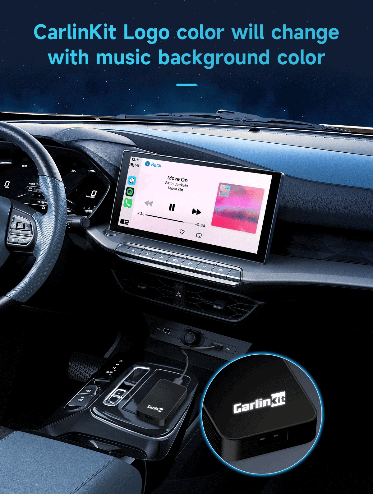 CarlinKit 5.0 2Air &4.0 CP2A Wireless Android Auto CarPlay CarPlay AI Box Online Upgrade WiFi Bluetooth Connect 2-In-1 Smart Box