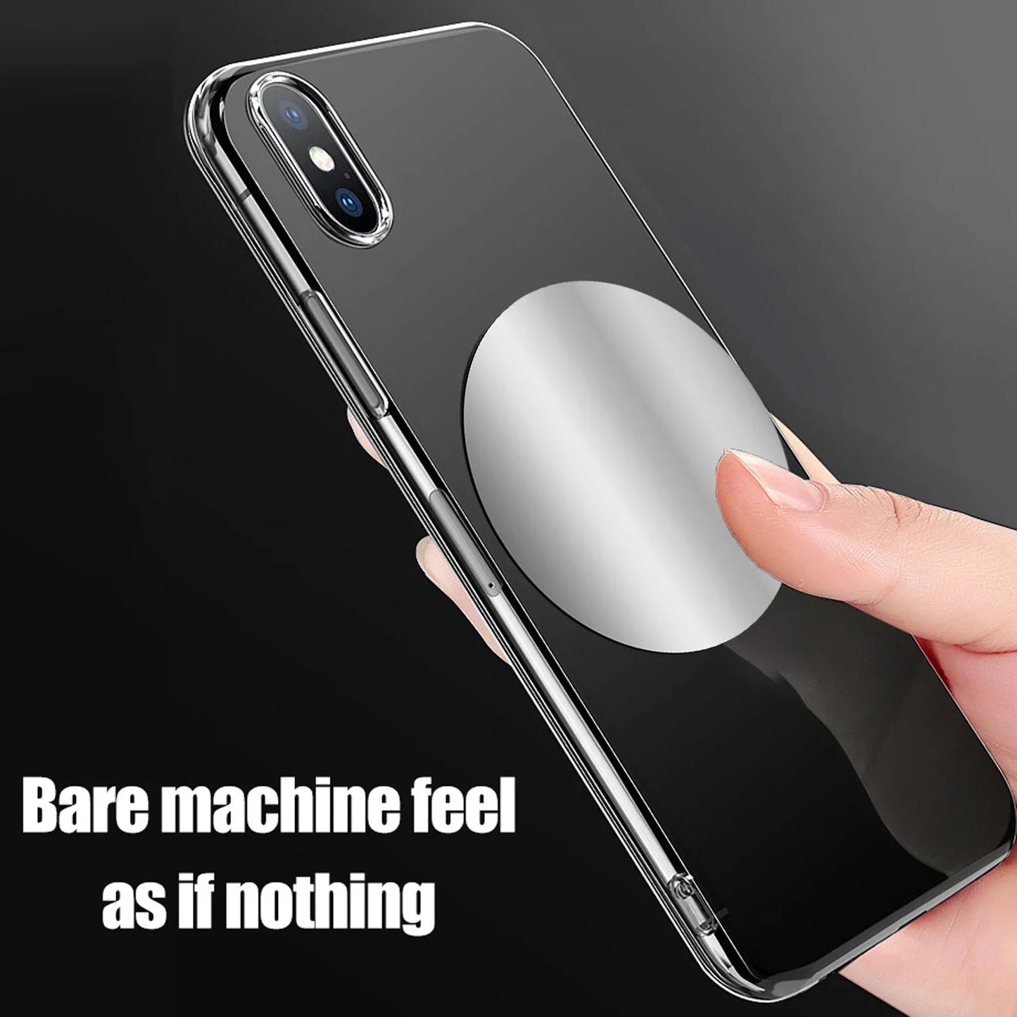 1-5PCS 8CM Magnetic Metal Plate Disk for Mobile Phone Tablet Universal Self Adhesive Iron Disk Patch Sticker for Magnetic Holder