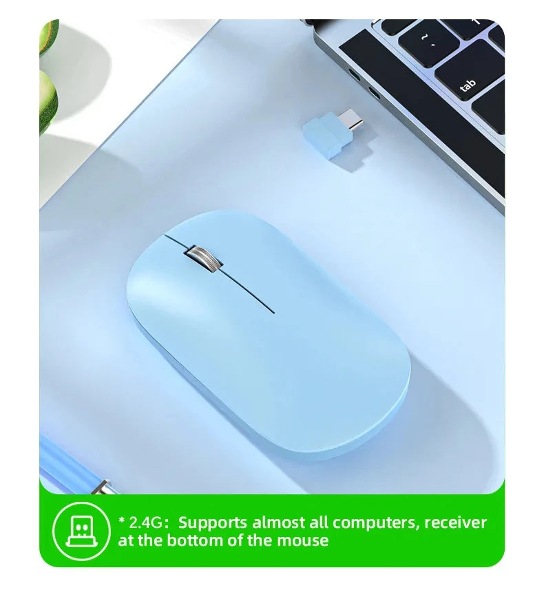 Lenovo Wireless Bluetooth Mouse 2.4G Dual Mode Type-C Charging Silent Ergonomic Portable Laptop Office Gaming Universal Mouse
