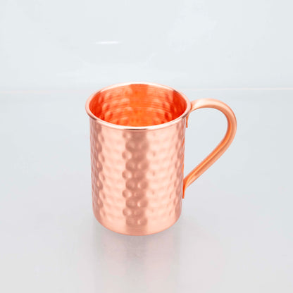 400ml Vintage Pure Copper Cup, Thickened Hammer Texture 100% Copper Breakfast Milk Coffee Mug, Handcrafted Tea Tumbler Drinkware