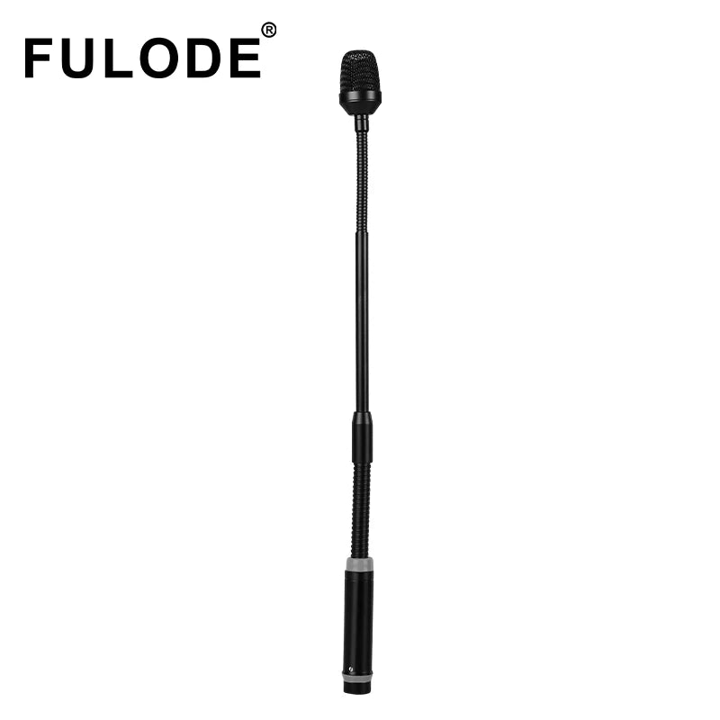 Professional Dynamic Gooseneck Microphone with XLR Connector, Metal DJ Mic, Adjustable Flexible Stand, No Battery Required, Micr