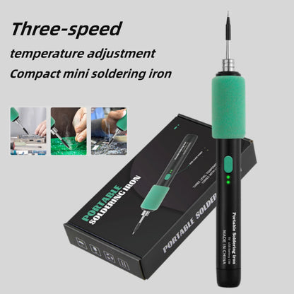 Wireless mini soldering iron with three-level temperature control Type C interface, suitable for maintenance and soldering