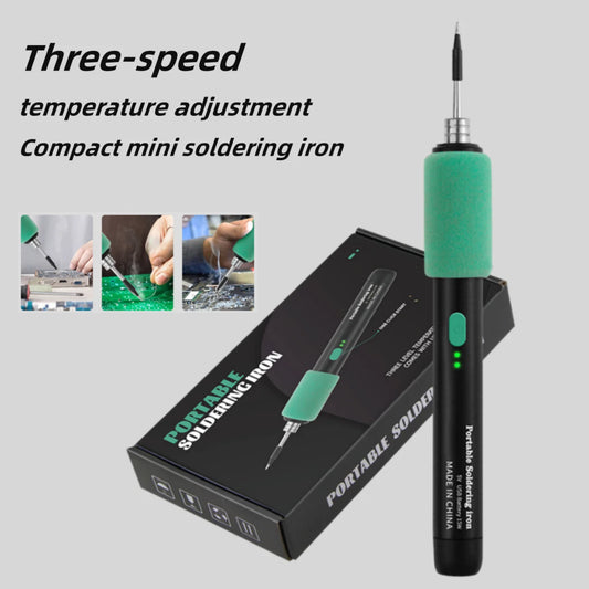Wireless mini soldering iron with three-level temperature control Type C interface, suitable for maintenance and soldering