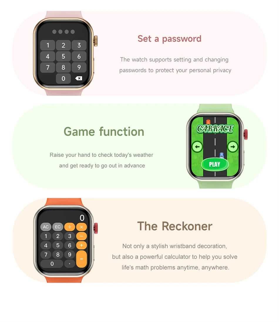 LIGE New 2.01-inch Smart Watch Men Women Heart Rate Health Monitor HD Bluetooth Call Waterproof Sport Smartwatch for Android iOS