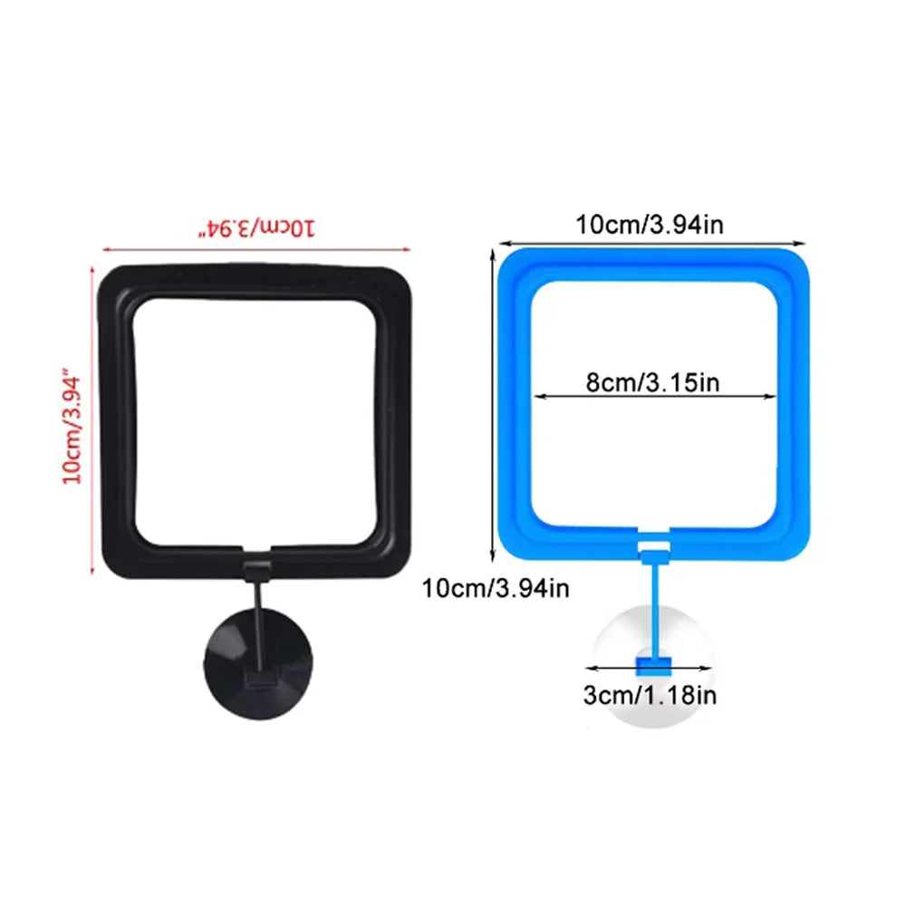 Fish Food Pellets With Square Floating Feeding Ring Set For Betta Goldfish Nutrient Color Enhancer Combo ZORILYNX Plus X2
