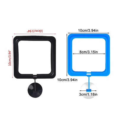 Fish Food Pellets With Square Floating Feeding Ring Set For Betta Goldfish Nutrient Color Enhancer Combo ZORILYNX Plus X2