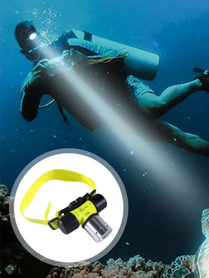 Diving LED Headlamp T6 LED Underwater Diving Headlight Outdoor Camping Fishing Dive Flashlight Head Light Torch Waterproof