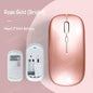 Battery-Powered Wireless Mouse Slim Bluetooth-compatible Computer Mice Portable Cordless Mouse for iPad Laptop Desktop Tablet