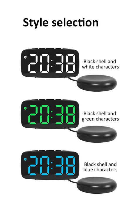 Super Loud Vibrating Alarm Clock LED Table Clock with Brightness Adjustment Desktop Clock for Heavy Sleeper Deaf Hard of Hearing