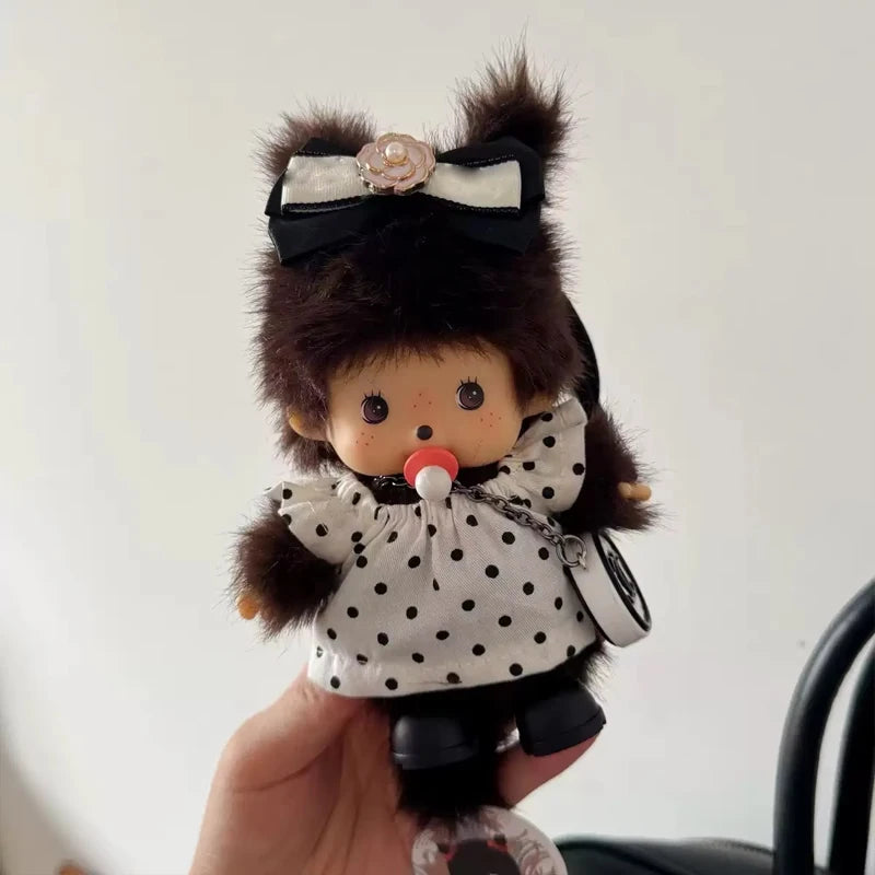 15cm Monchhichi Cute Little Monkey Diy Outfit Change Doll Multiple Styles Exquisite Backpack Pendant Keychain Toy Periphery Gift