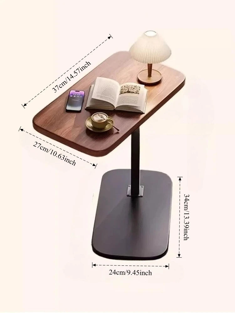 Foldable Adjustable Laptop Bedside Table Multifunctional Lift Workstation Small Space Computer Desk for Home Office Tea& Reading