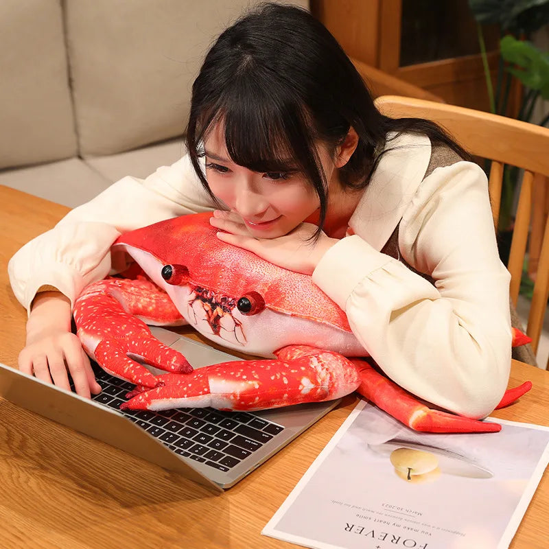 1Pc 35/55CM Kawaii Crab Plush Toy Real Like Swimming Crab King Crab Pillow Stuffed Soft Sofa Cushion Creative Birthday Gift