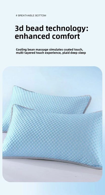 1pc-Summer Cool Bean Pillowcase - Breathable Air Conditioning Pillow Cover for Hot Sleepers No Insert Included 48 x 74cm