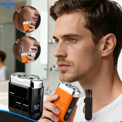 Electric Shaver for Men Portable Smart Facial Beard Trimmer Double Head Shaver Rechargeable Wet Dry Electric Razor