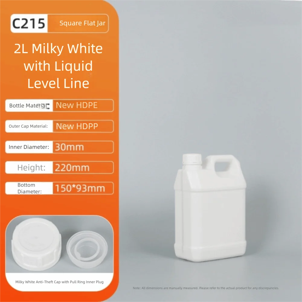 1/2/3/4/5/6/10L Plastic Airtight Bottle with Lid Food Grade HDPE Bucket Sealed Large-Capacity Oil Jerrican Gel Shampoo
