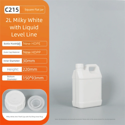 1/2/3/4/5/6/10L Plastic Airtight Bottle with Lid Food Grade HDPE Bucket Sealed Large-Capacity Oil Jerrican Gel Shampoo
