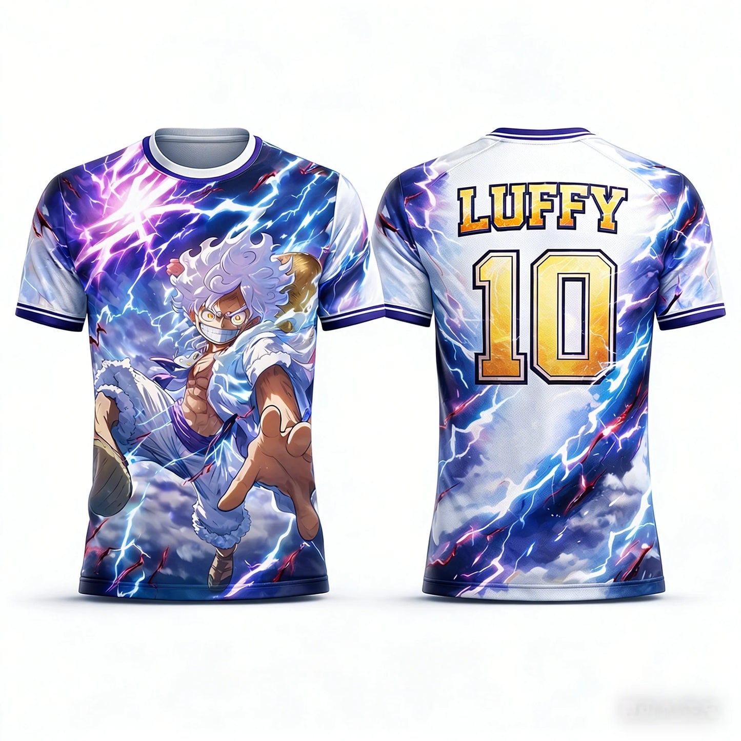 Summer 2026 One Piece Luffy "Voyage Adventure No. 10" Football 3D Print Breathable Quick-drying T-shirt Male/Female Top