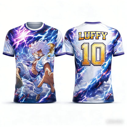 Summer 2026 One Piece Luffy "Voyage Adventure No. 10" Football 3D Print Breathable Quick-drying T-shirt Male/Female Top