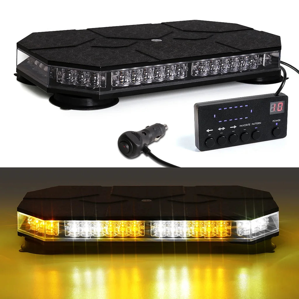 42 LED Samochodowe Światła Stroboskopowe na Dach, Awaryjne Światła Ostrzegawcze, Magnetyczny Montaż do Ciężarówek, Karetek, Pługów Śnieżnych, Świateł Policyjnych, blyskowych