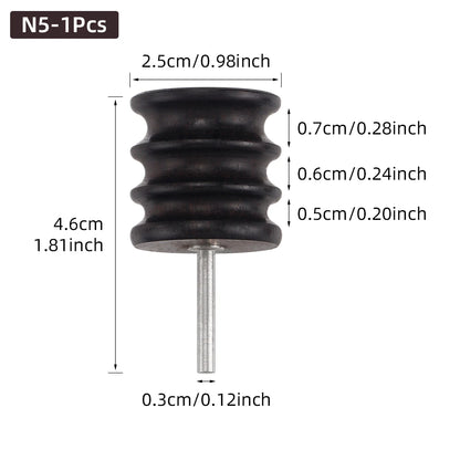 Leather Burnished Bits for Rotary Burnisher Tools PU Leather Burnishing Tool Tips for Clean Edges of DIY Leather Crafts Projects