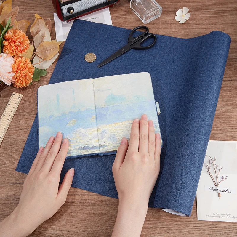 47x15.7 Inch Binding Cloth Linen Cover Fabric Surface Cloth for Binding Upholstery Fabric for Protection DIY Crafts Scrapbooking