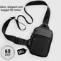 Fashionable Mini Crossbody Bag for Men with Stainless Steel Lock RFID Anti-Theft Mobile Phone Single Shoulder Bag