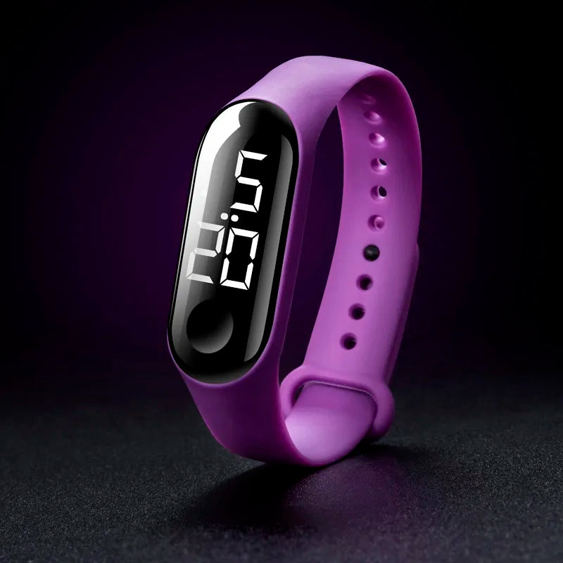 Man Woman LED Electronic Sport Watch Luminous Sensor LED Student Adult Couple Electronic Watch With Shell Adjustment Watch