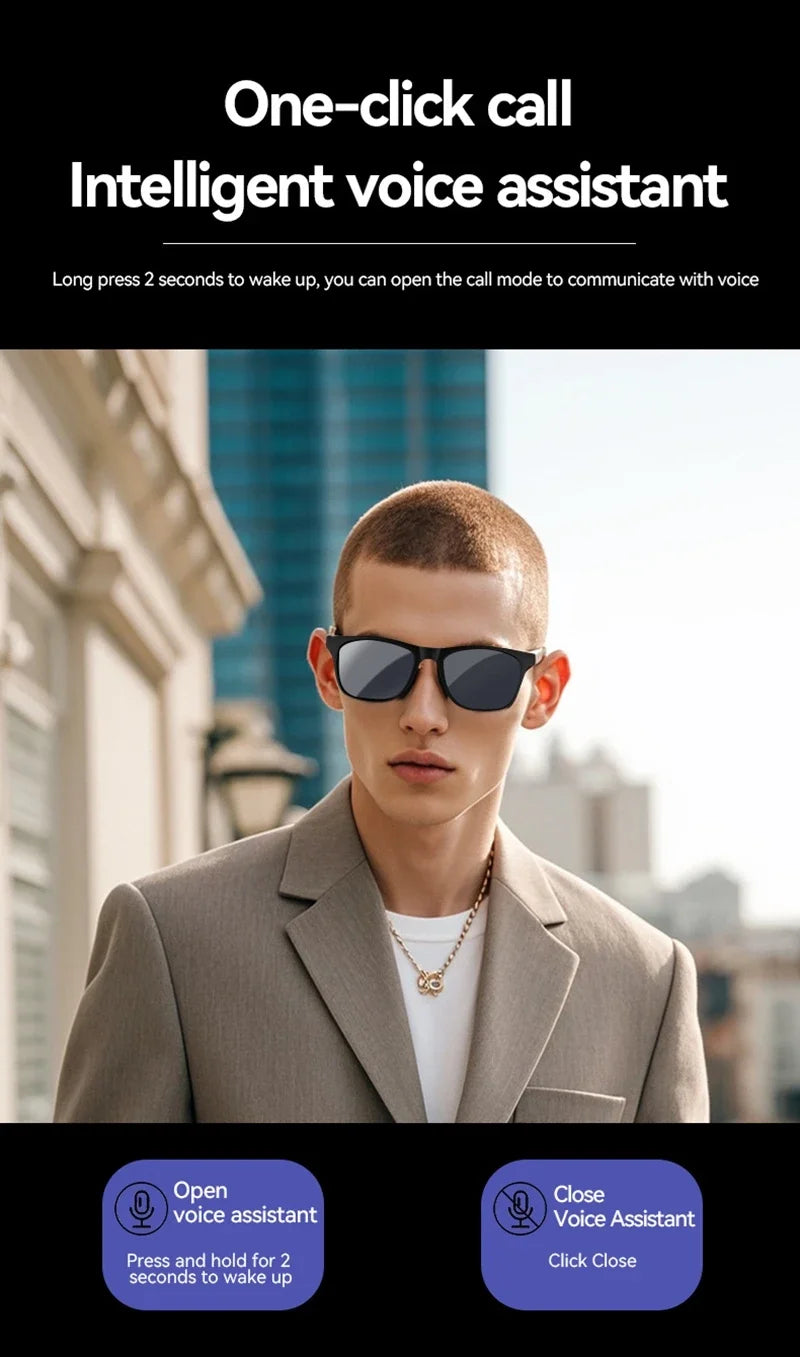 OnePlus AI Smart Wireless Glasses 8K Bluetooth Sunglasses Remote Touch Control Photo Recording Voice Assistant Translator NEW