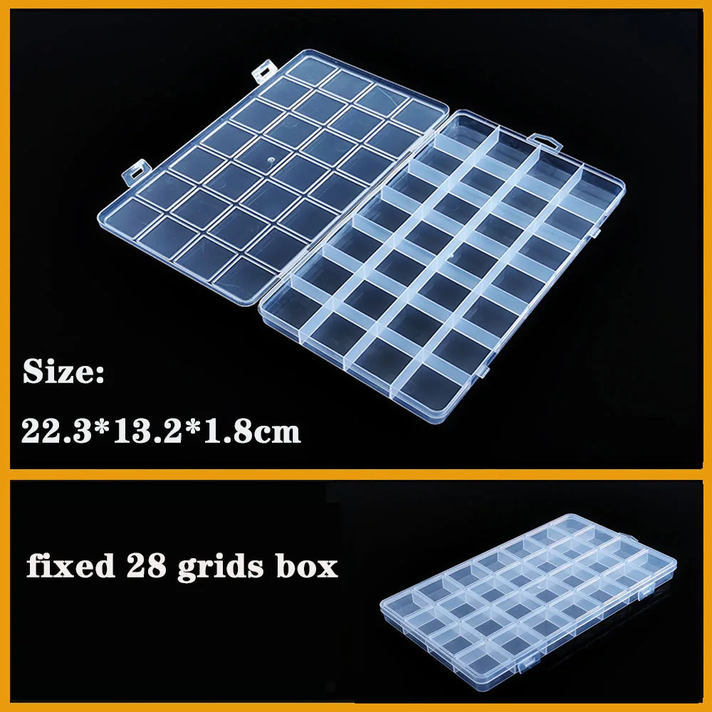 Transparent Plastic Box Screw Compartment Box Jewelry Earring Display Case Container Clear Terminal Organizer Tool Storage boxes