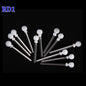 JUMTOP 12Pcs/Bag Dental Flame Cone Round White Stone Polisher FG Burs