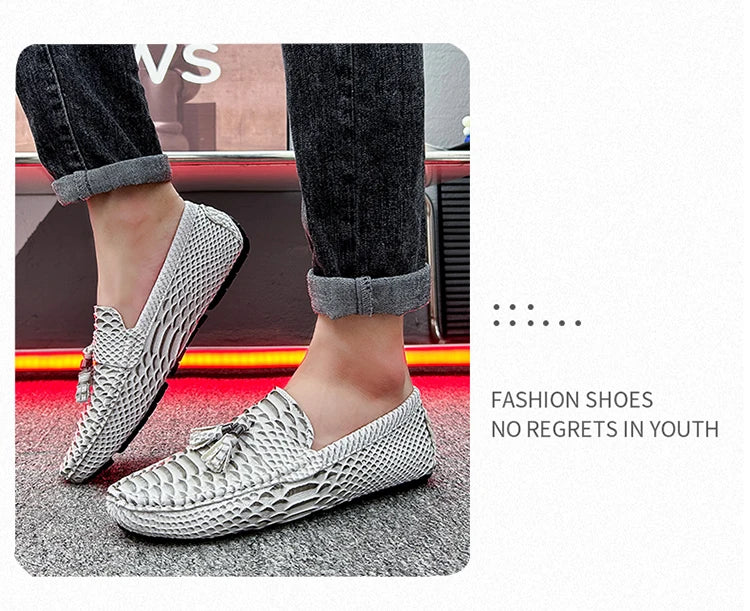 Driving Shoes Summer Mens Outdoor Anti-slip Comfort Soft High Quality Men Breathable Flat Driving Shoes Classic Casual Loafers