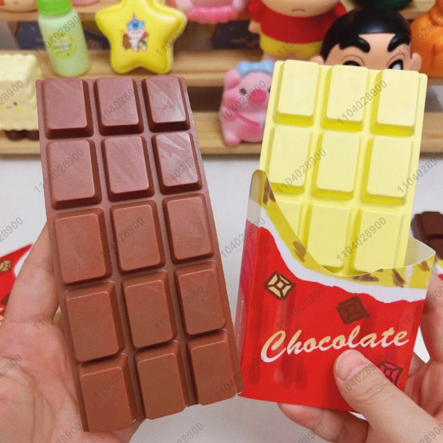 Chocolate Bar Squishy Slow Rising White Chocolate Bar Slow Rebound Squeeze Toy Food Stress Release Hand Relax Gift