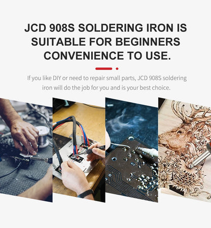 JCD 80W Digital Electric Soldering Iron Kit Temperature Adjustable 220V 110V Welding Tools Ceramic Heater Soldering Tips Rework