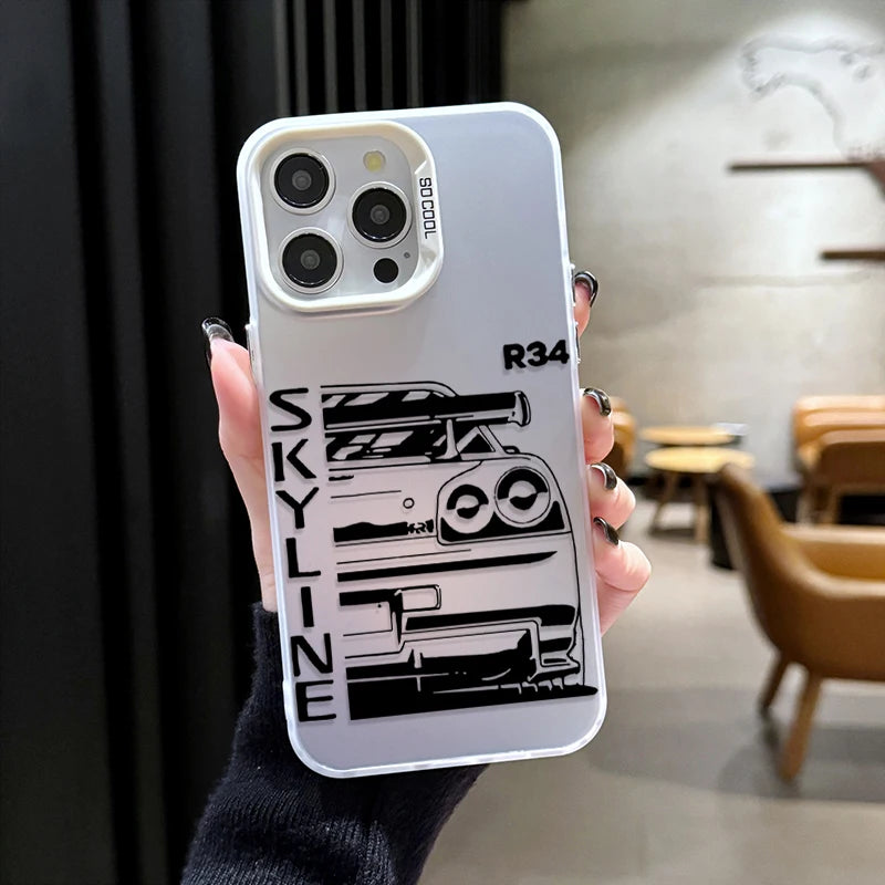 JDM Car Nissan Skyline R34 Nissan GTR Case for Xiaomi 15T 14T 13T 12 12T 11X Pro 14 13 12S 11 Ultra 12X 10S 11 10 Lite 5G NE