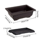 Rectangular Square Flowerpots Imitation Purple Clay Succulent Plants Pots Oval Pots Outdoor Garden Landscape Bonsai Pot Trays
