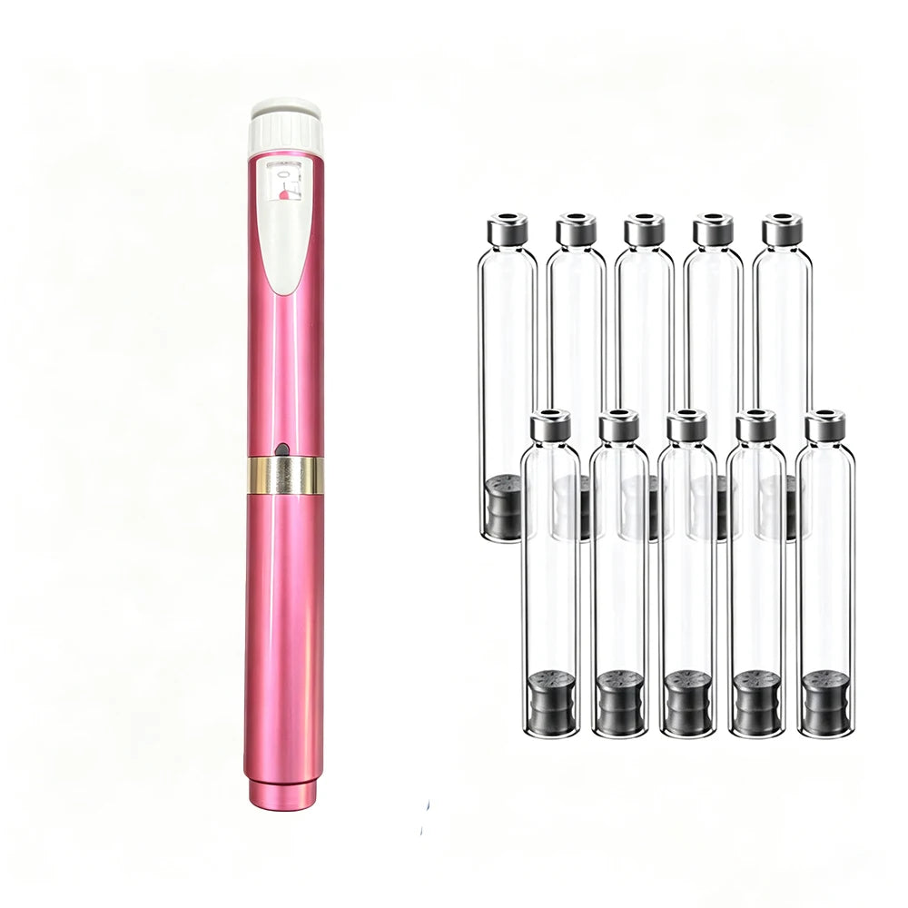 Reusable Peptide Pen,Insulin Pen Reusable Adjustable Dose 3ml Cartridge Subcutaneous Injector Medical Aesthetic Durable Precise