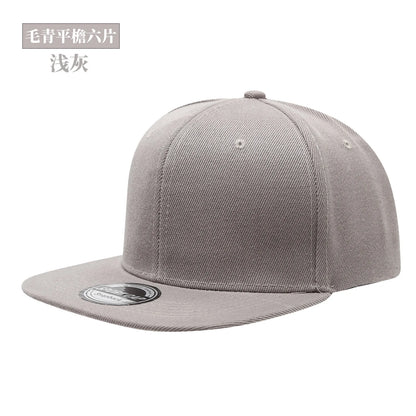 Custom Logo Snapback Caps Men Hip Hop Male Bone Baseball Cap Unisex Solid Color Cotton Adjustable Rock Band Flat Hats Visor Hat
