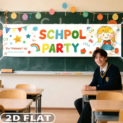 2D Flat 1pc Custom Party Banner for 4 Seasons Decorations- Single Sided Printing, Ideal for Festive, Graduations, Events Decor
