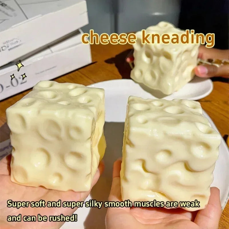 Giant Cheese Squeeze Toy Extra Large Size Cheese Squishy Fidget Toys quick rebound Shapeable Venting Ball for Adults Gifts