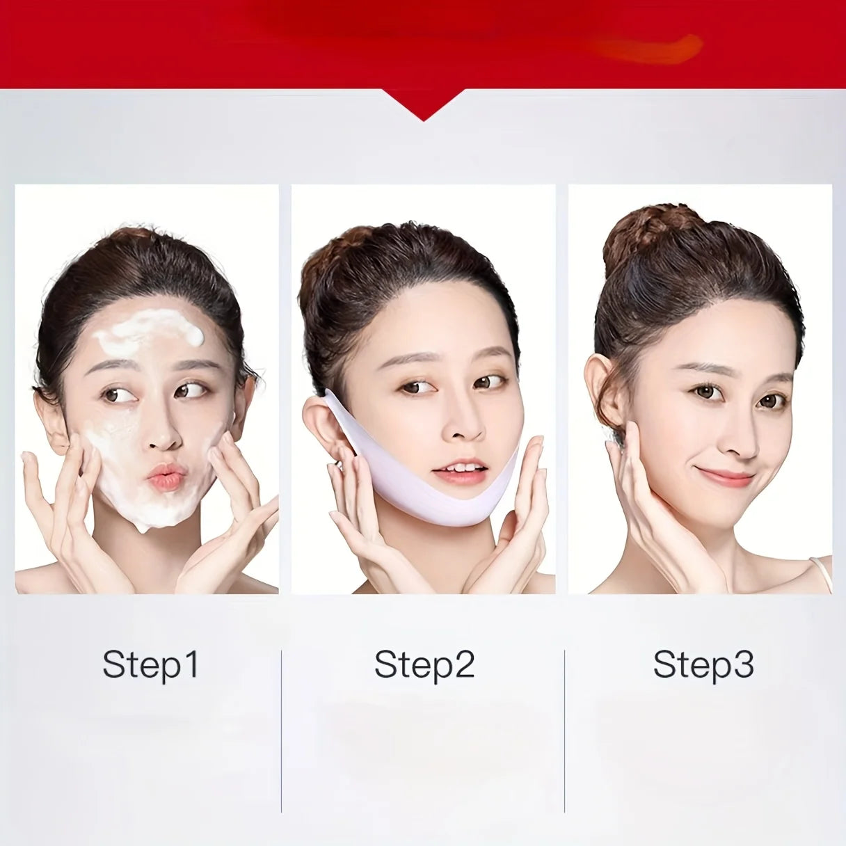 Single-sheet reusable V-shaped tightening mask, a refreshing and comfortable essential for summer，Lightweight facial tool design
