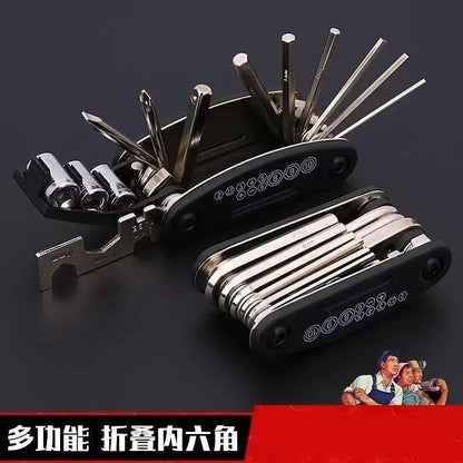 Bike Tools Road Bicycle Allen Wrench Pocket Tools Portable Bicycle Repair Tool Set Multifunction Tools 16 in 1