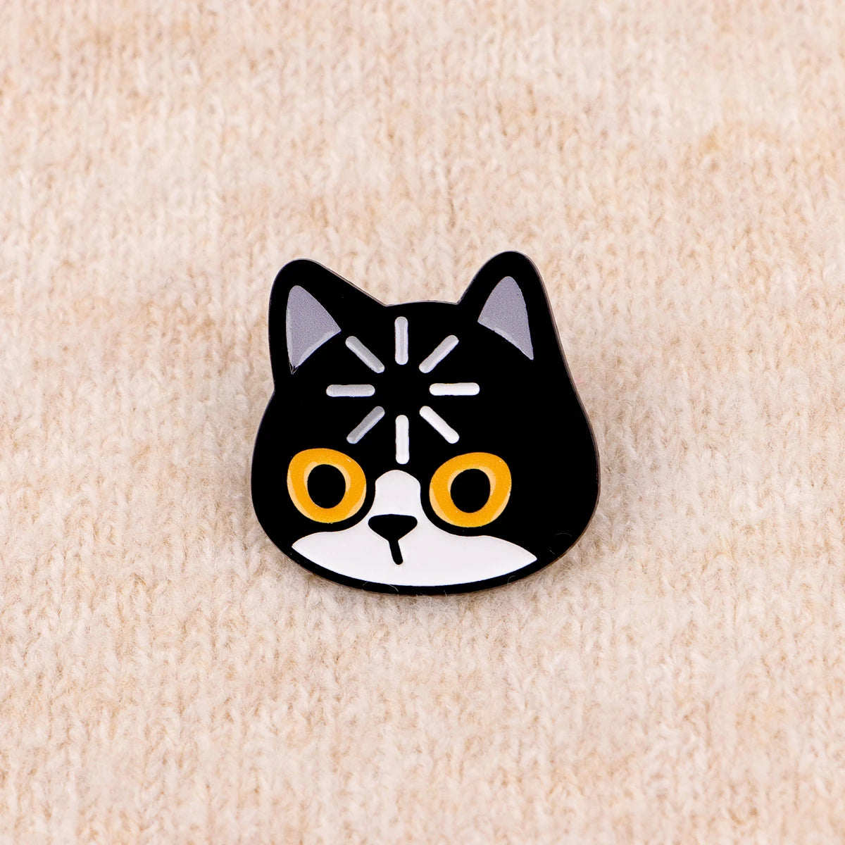 "Loading" Black Cat Enamel Pin Cute Brooch Pines Lapel Pins Badge on Backpack Clothing Accessories Animal Jewelry Friends Gifts