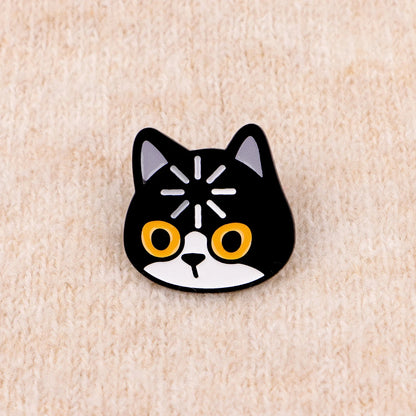 "Loading" Black Cat Enamel Pin Cute Brooch Pines Lapel Pins Badge on Backpack Clothing Accessories Animal Jewelry Friends Gifts