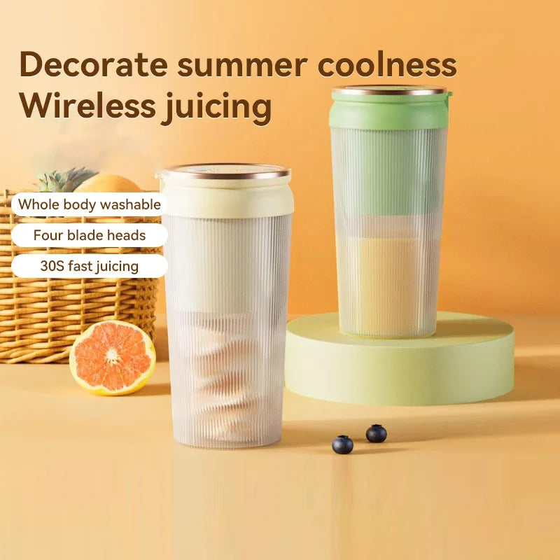 Portable Electric Rechargeable Fruit Blenders Multifunctional Automatic Fruit Squeezer Lightweight For Home And Dormitory Use