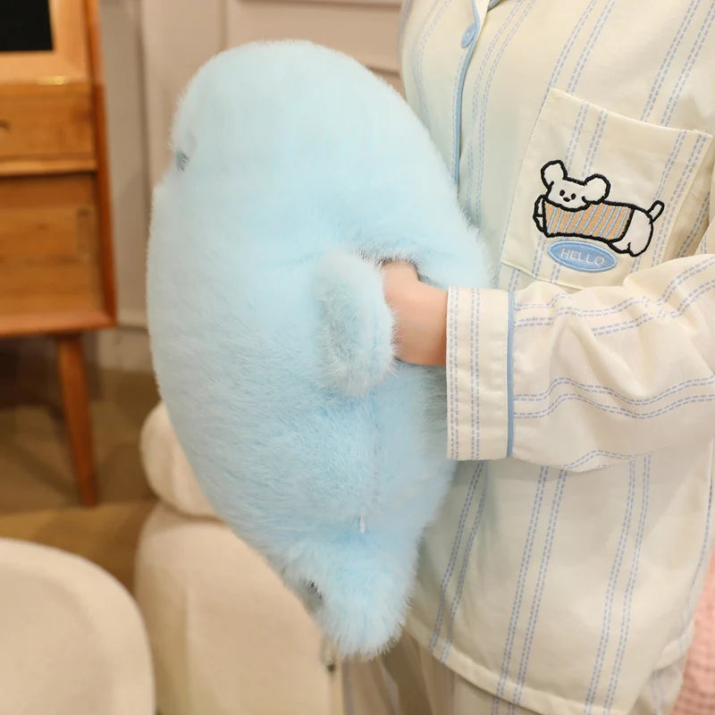 Chubby Cartoon Seal Plush Toys Cozy Soft Animal Hand Warmer Throw Pillow Office Nap Pillow Lovely Room Decor Xmas child Gift