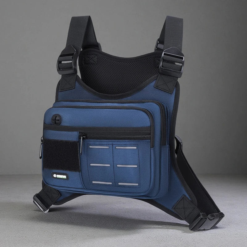 Tactical Chest Rig Bag Men Waterproof Crossbody Harness Vest Molle Pouch Outdoor Hiking Cycling Running EDC Gear Storage Pack