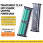 6*18650 Transparent Shell Power Bank Case 22.5W Fast Charging Detachable Powerbank Case LED USB Type C Port Battery Storage Box