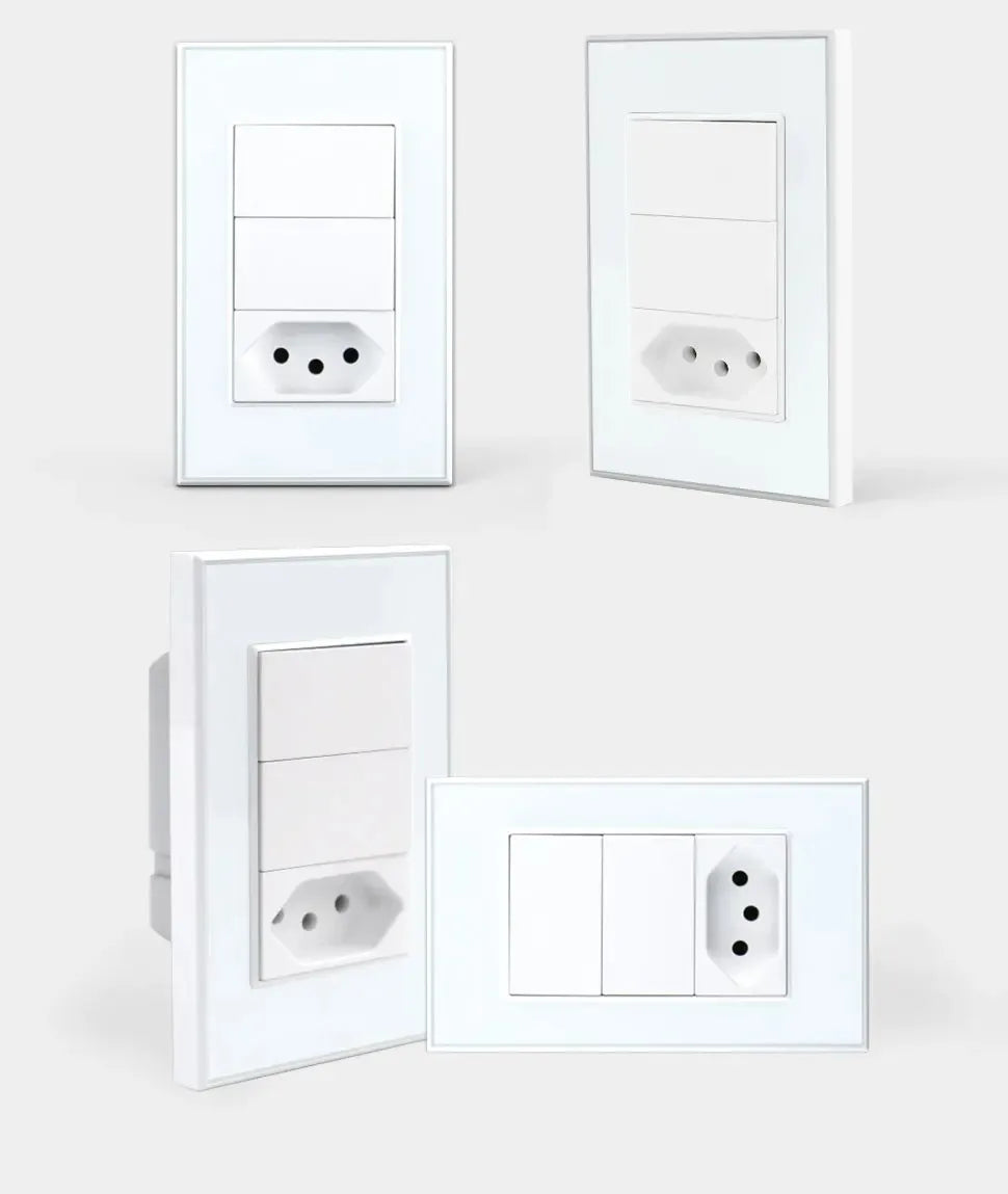 Zemismart Zigbee Smart 10A 20A Brazil Socket Light Switch with Outlets Work with Tuya Smart Life App Alexa Google Home Control
